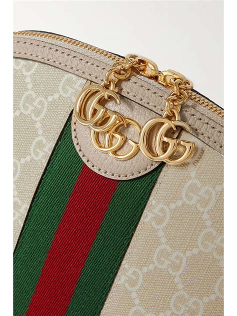 gucci ophidia mini textured leather-trimmed printed coated-canvas shoulder bag|gucci ophidia bags.